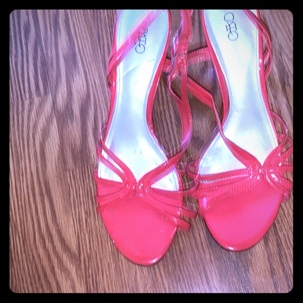 Cato Orange Heels preowned size 9
